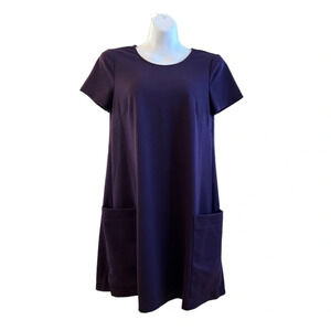 NWOT Chaps Dress Short Sleeve Size Medium, Purple, Work Wear, Office Dress